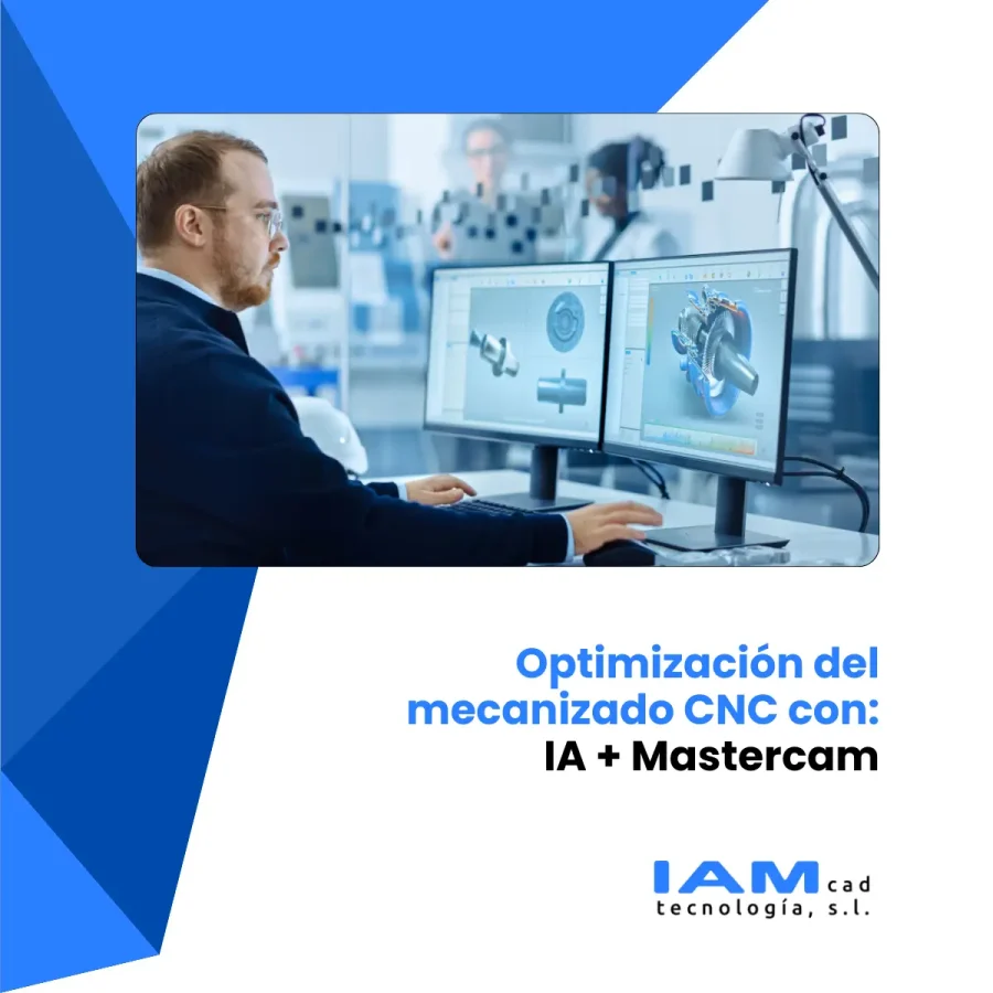 Programador CAM, programando con dos pantallas de ordenador